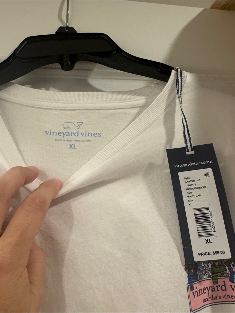 Bundle- Vineyard Vines White Long-Sleeve Graphic Tee & pink Tasc men’s tshirt - Picture 2 of 7